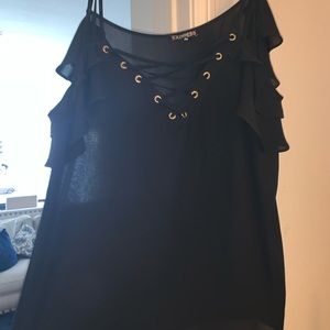 Sexy black top. Perfect for date nights.